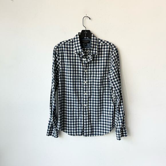 S Banana Republic Blue-White Organic Cotton Shirt - Picture 1 of 4